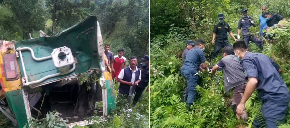 एम्बुलेन्स दुर्घटनामा दुईको मृत्यु, दुई गम्भीर घाइते