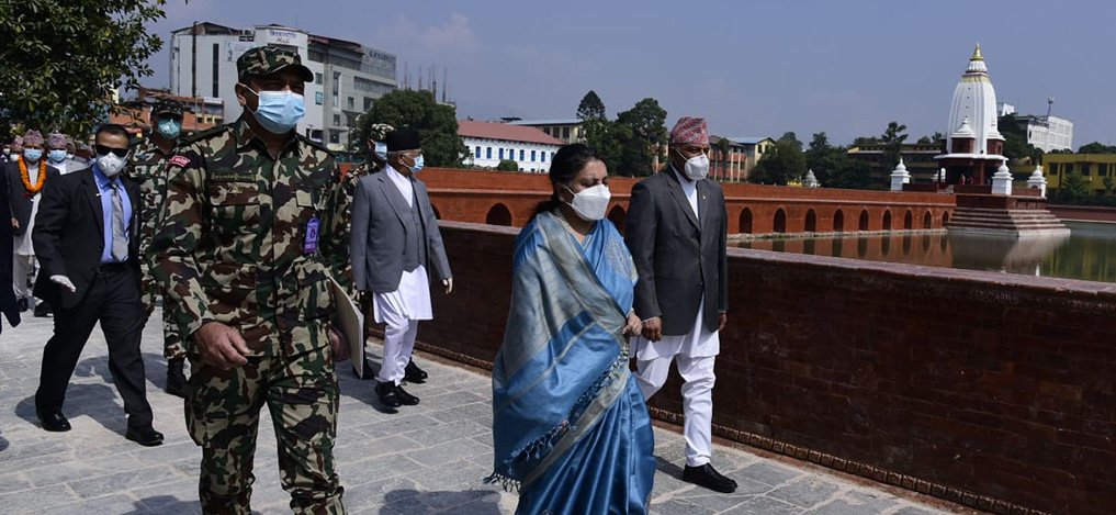 रानीपोखरी तथा दरवार हाईस्कुलको राष्ट्रपति भण्डारीद्वारा उद्घाटन