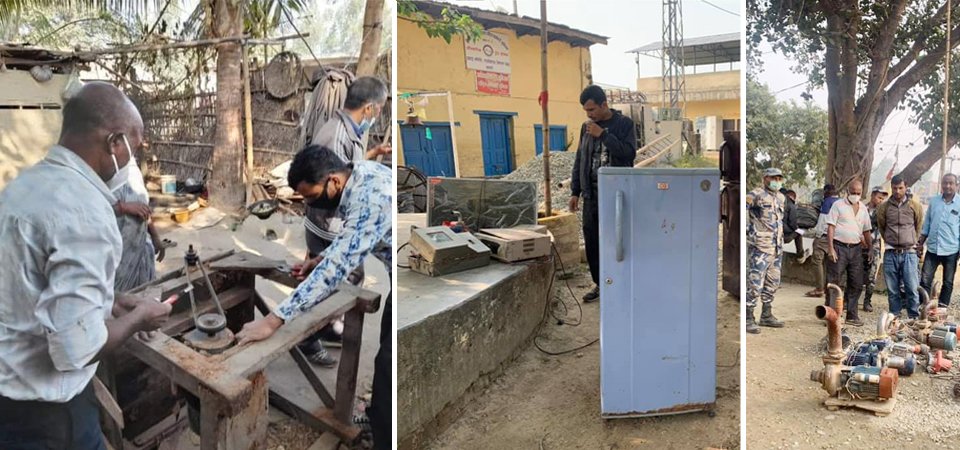 विद्युत् चुहावट नियन्त्रण टोली सक्रिय, दर्जनौँ विद्युतीय सामग्री बरामद