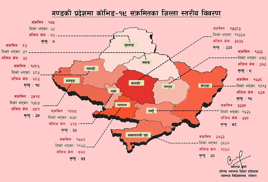 गण्डकीमा आज हालसम्मकै बढी  ३० सङ्क्रमितको मृत्यु