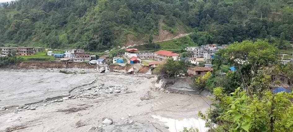 मेलम्ची बाढीपहिराे  माथिल्लो क्षेत्रमा झनै बढी क्षति