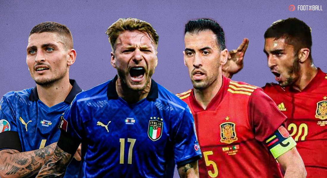 यूरो कपको सेमीफाइनलमा इटालीले स्पेनको सामना गर्दै