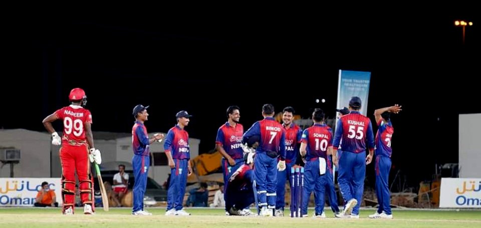 ओमान विरुद्ध नेपाल सात विकेटले विजयी
