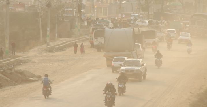 काठमाडौंलगायत मुख्य सहरहरुमा वायु प्रदूषणको दर उच्च