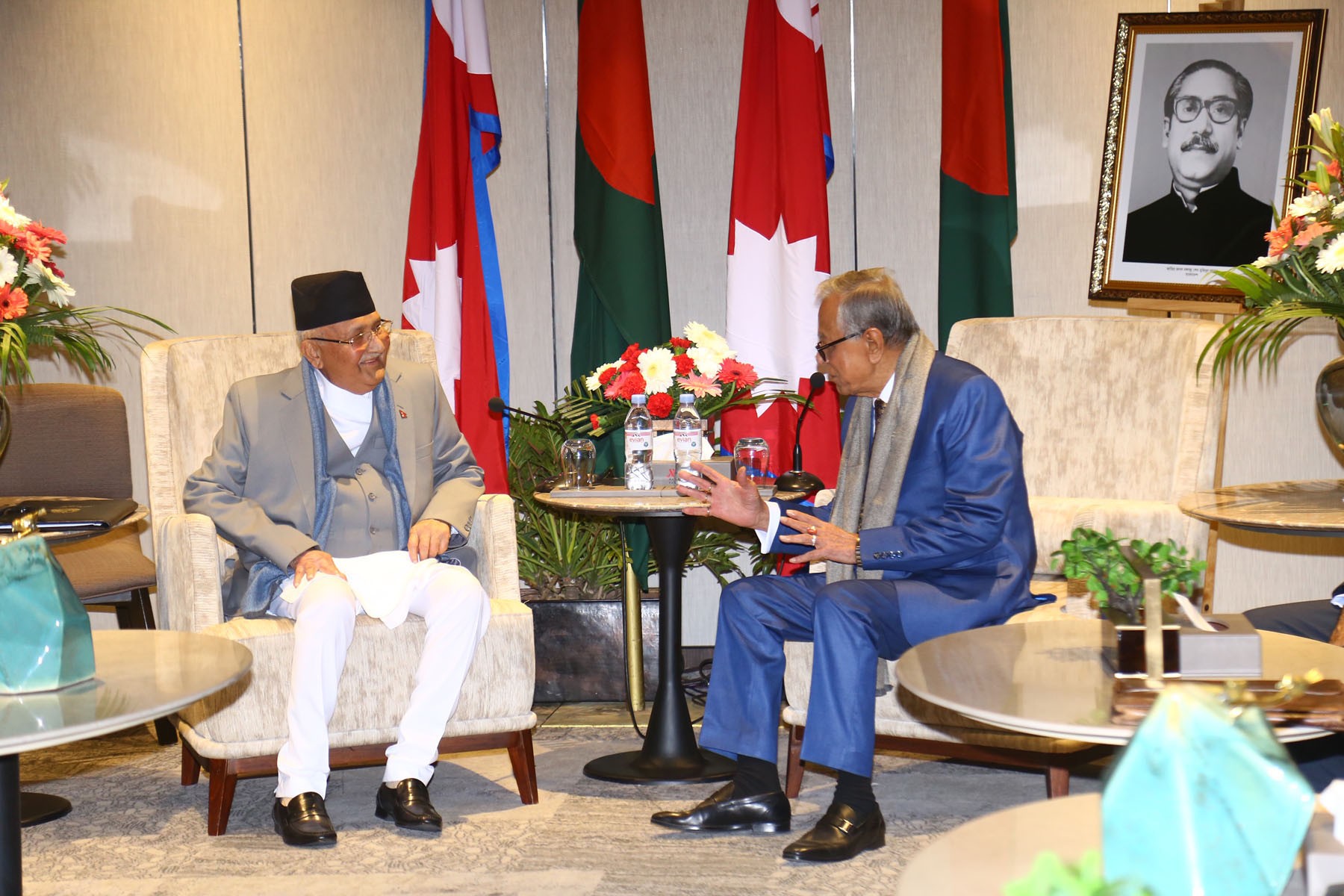 बंगलादेशका राष्ट्रपति र प्रधानमन्त्री ओलीबीच भेटवार्ता